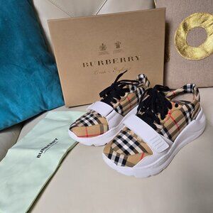 Burberry Regis Check Sneaker (Women's) size 38.5